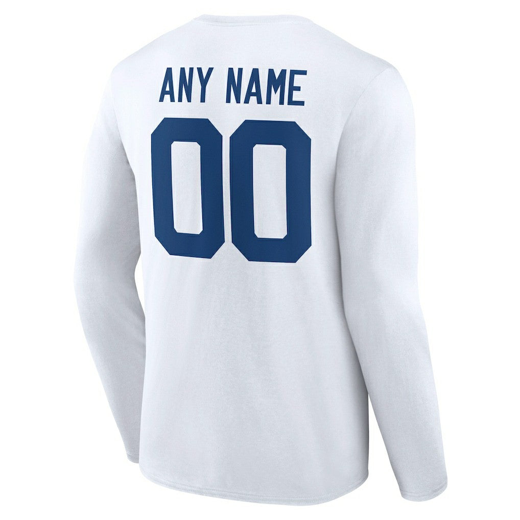 Indianapolis Colts Team Authentic Personalized Name & Number Long Sleeve T-Shirt White | NFL