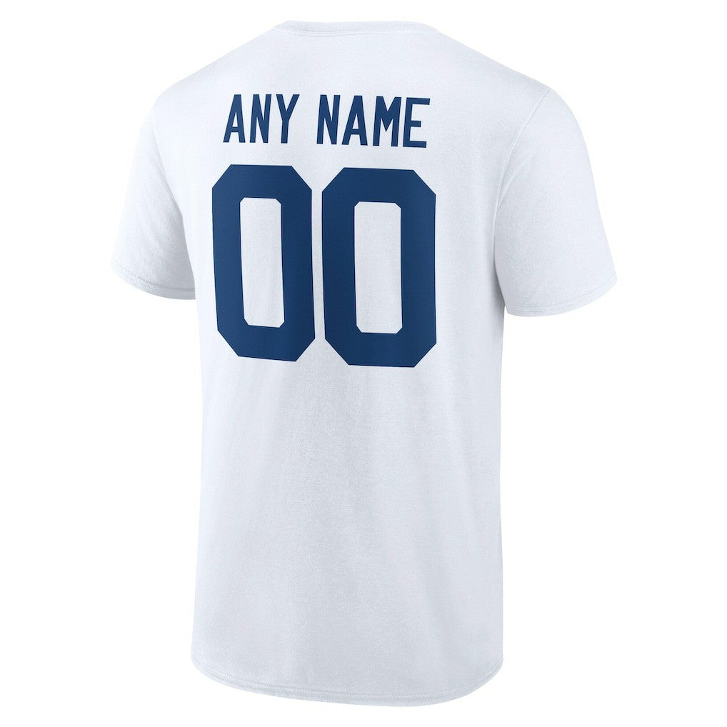 Indianapolis Colts Team Authentic Personalized Name & Number T-Shirt White | NFL