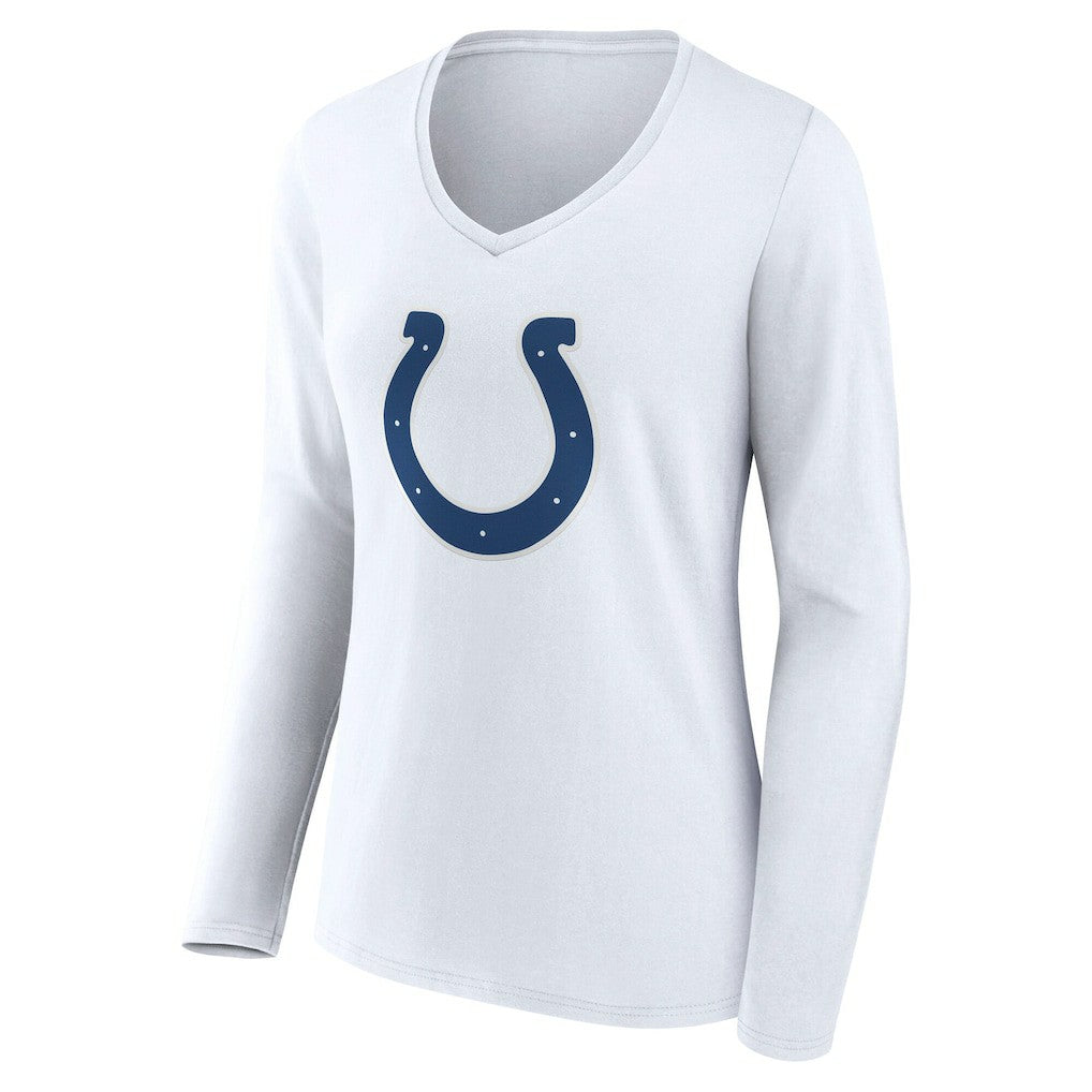 Indianapolis Colts Women's Team Authentic Personalized Name & Number Long Sleeve V-Neck T-Shirt White | NFL