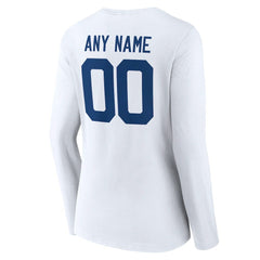 Indianapolis Colts Women's Team Authentic Personalized Name & Number Long Sleeve V-Neck T-Shirt White | NFL