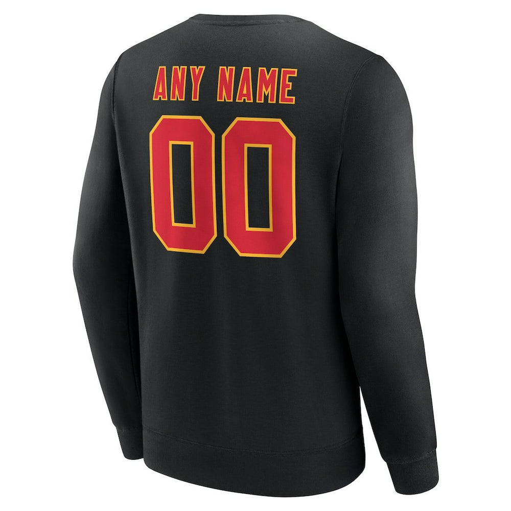Kansas City Chiefs Team Authentic Personalized Name & Number Sweatshirt Black | NFL