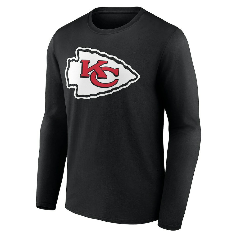 Kansas City Chiefs Team Authentic Personalized Name & Number Long Sleeve T-Shirt Black | NFL