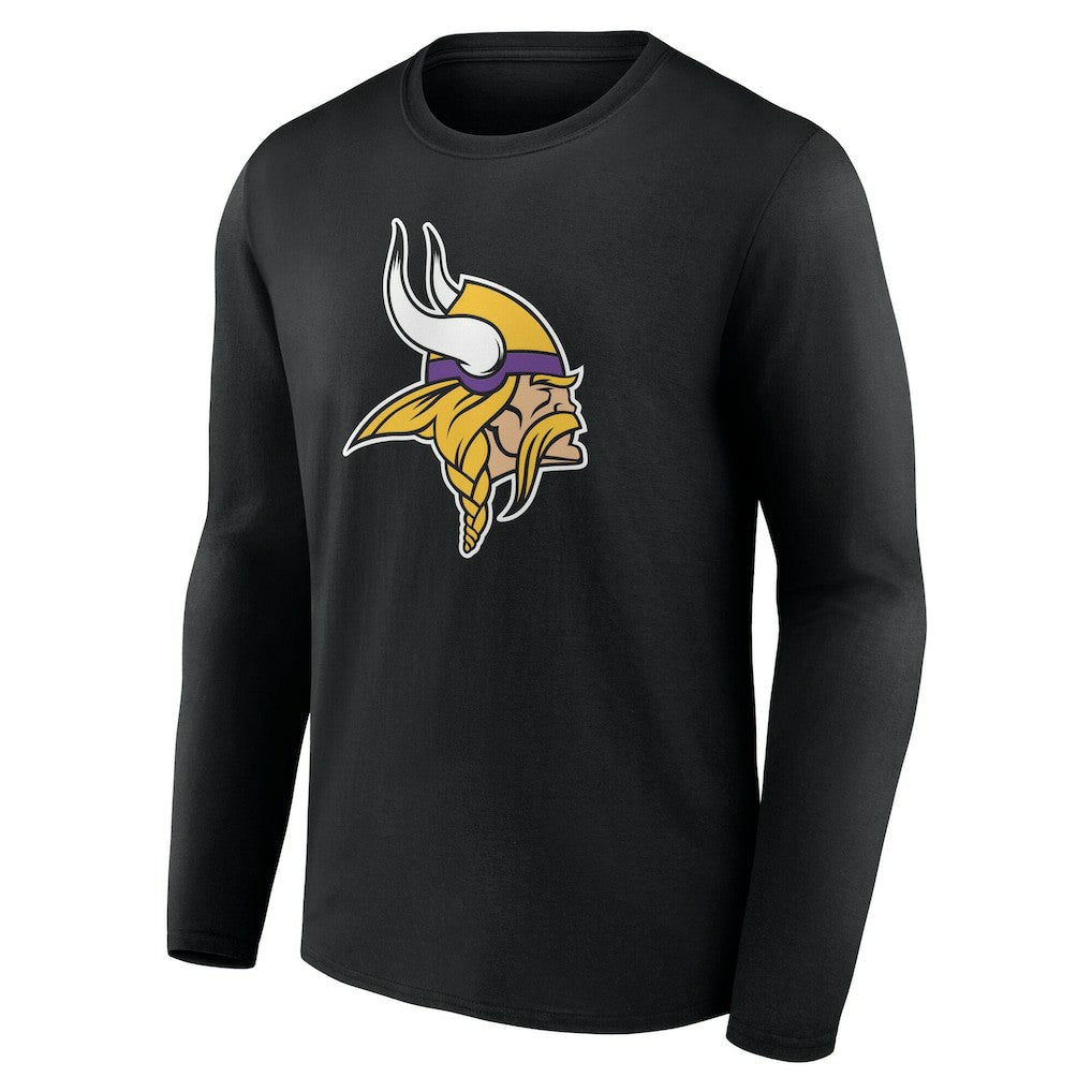 Minnesota Vikings Team Authentic Personalized Name & Number Long Sleeve T-Shirt Black | NFL