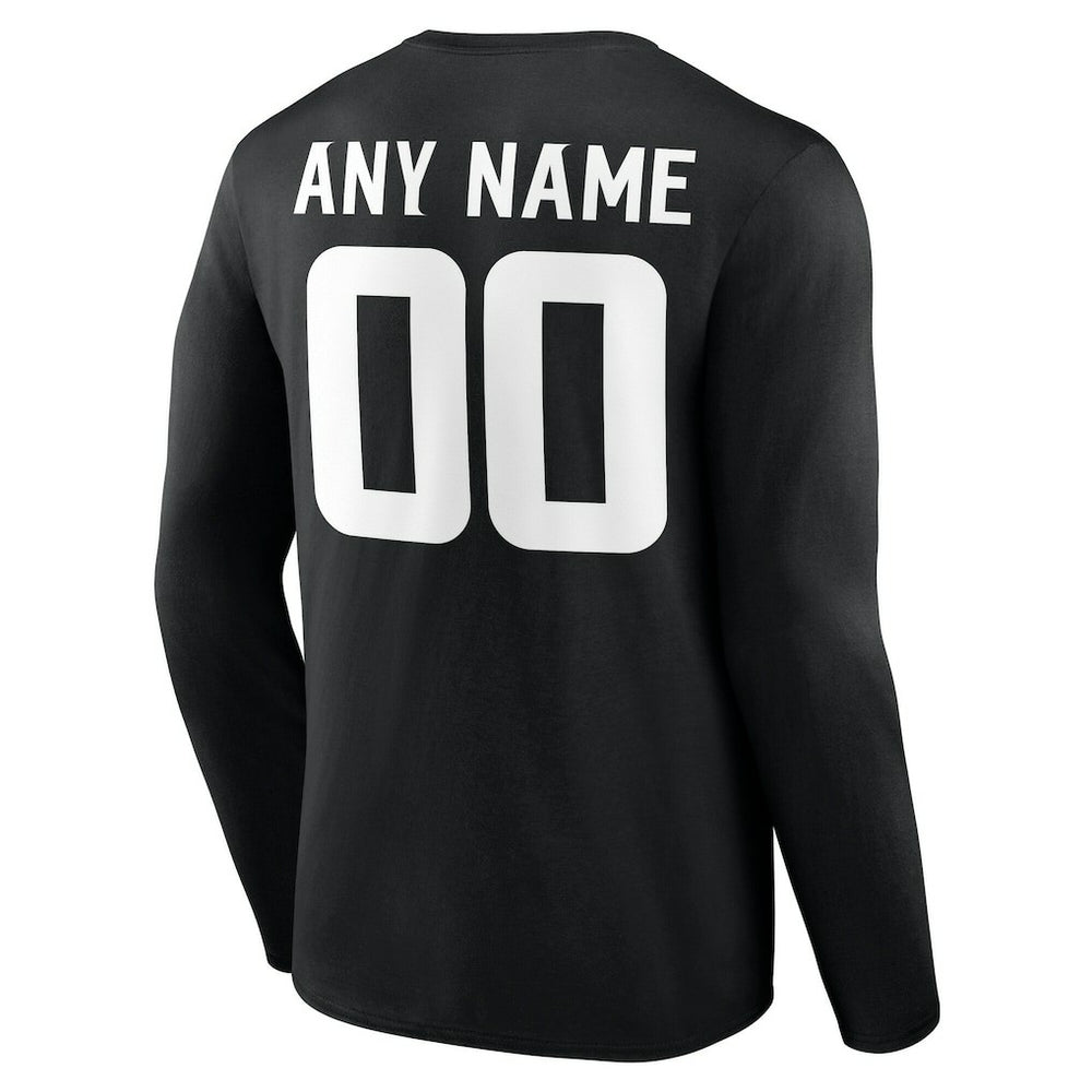 Minnesota Vikings Team Authentic Personalized Name & Number Long Sleeve T-Shirt Black | NFL