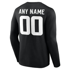 Minnesota Vikings Team Authentic Personalized Name & Number Long Sleeve T-Shirt Black | NFL