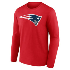 New England Patriots Team Authentic Personalized Name & Number Long Sleeve T-Shirt Red | NFL