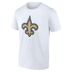 New Orleans Saints Team Authentic Personalized Name & Number T-Shirt White | NFL