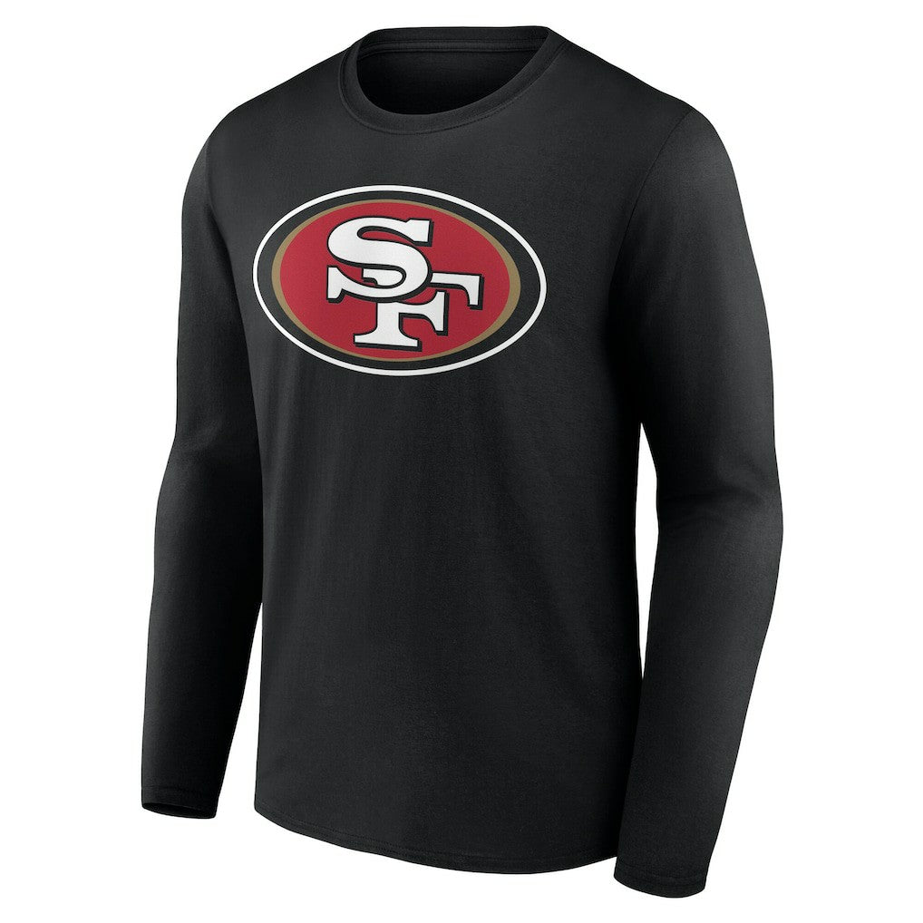 San Francisco 49ers Team Authentic Personalized Name & Number Long Sleeve T-Shirt Black | NFL