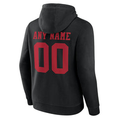 San Francisco 49ers Team Authentic Personalized Name & Number Hoodie Black | NFL
