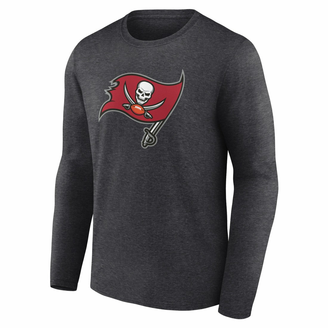 Tampa Bay Buccaneers Team Authentic Personalized Name & Number Long Sleeve T-Shirt Charcoal | NFL