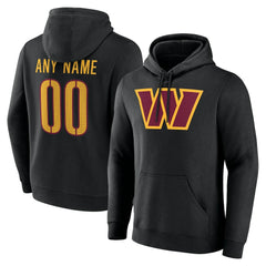 Washington Commanders Team Authentic Personalized Name & Number Hoodie Black | NFL