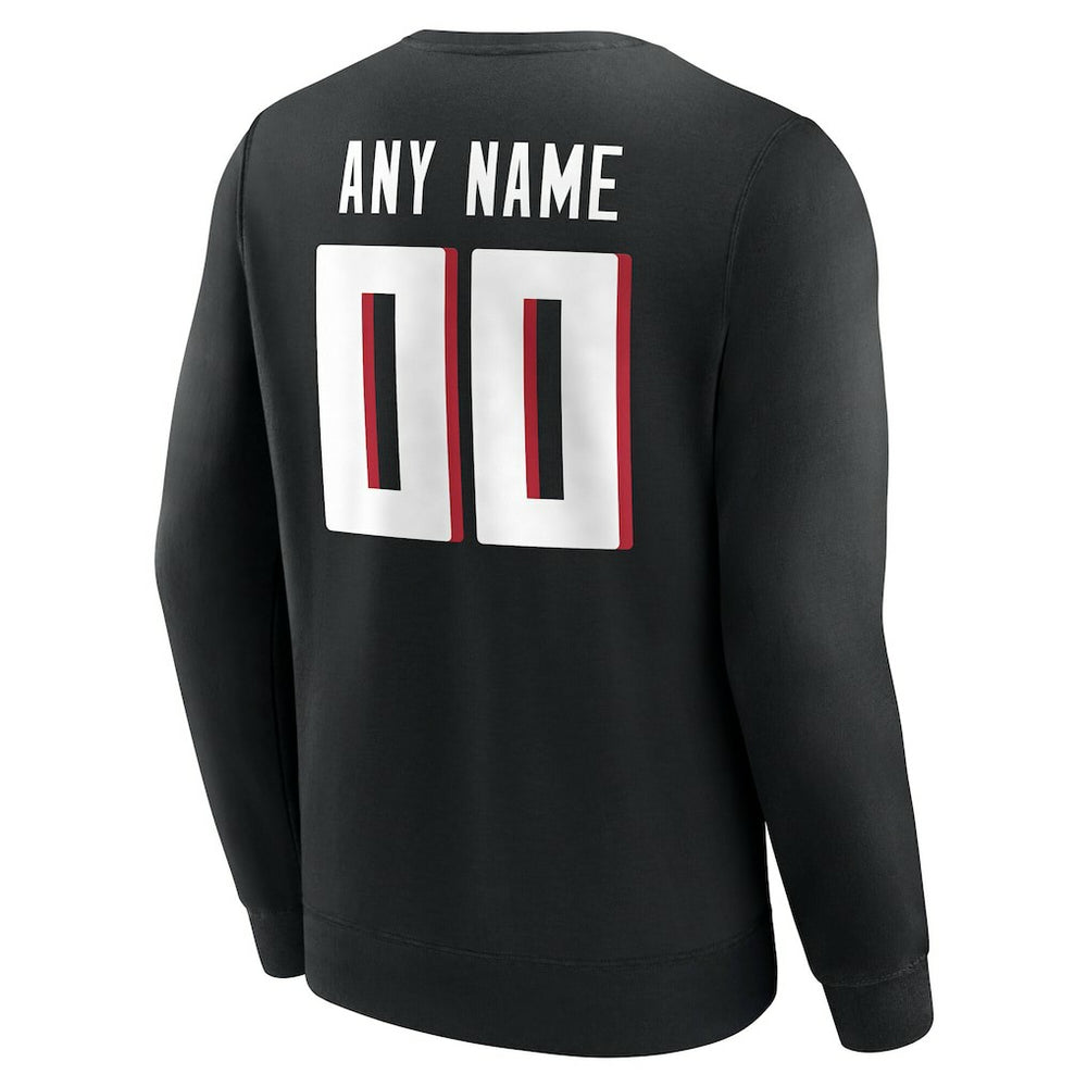 Atlanta Falcons Team Authentic Personalized Name & Number Sweatshirt Black | NFL