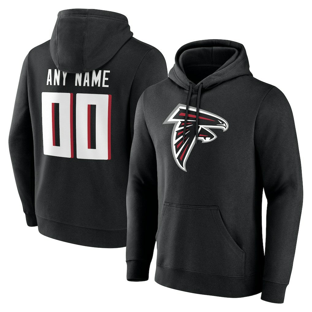 Atlanta Falcons Team Authentic Personalized Name & Number Hoodie Black | NFL