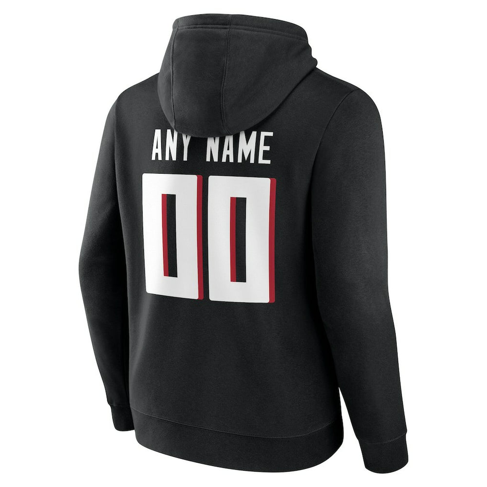 Atlanta Falcons Team Authentic Personalized Name & Number Hoodie Black | NFL