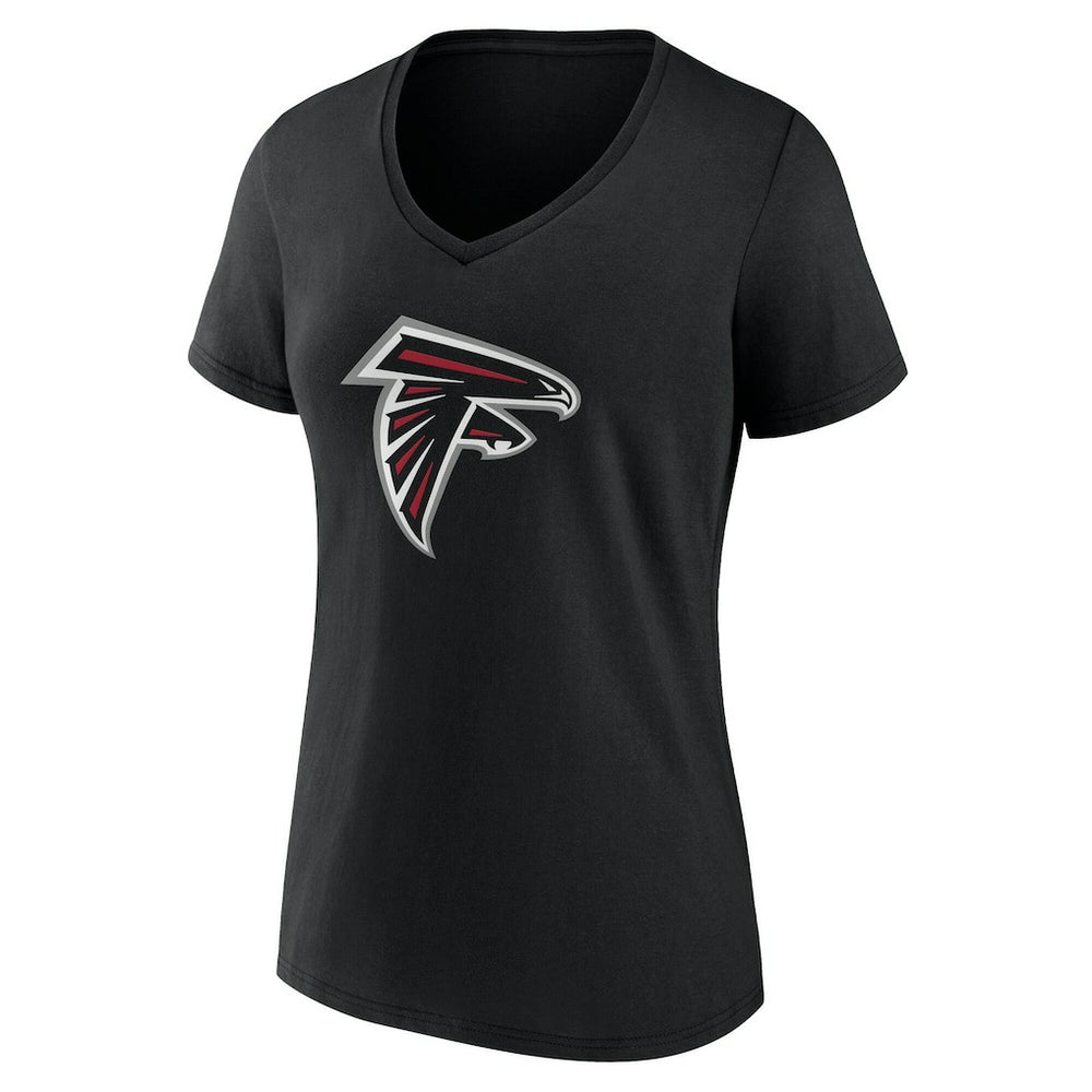 Atlanta Falcons Women's Team Authentic Personalized Name & Number V-Neck T-Shirt Black | NFL
