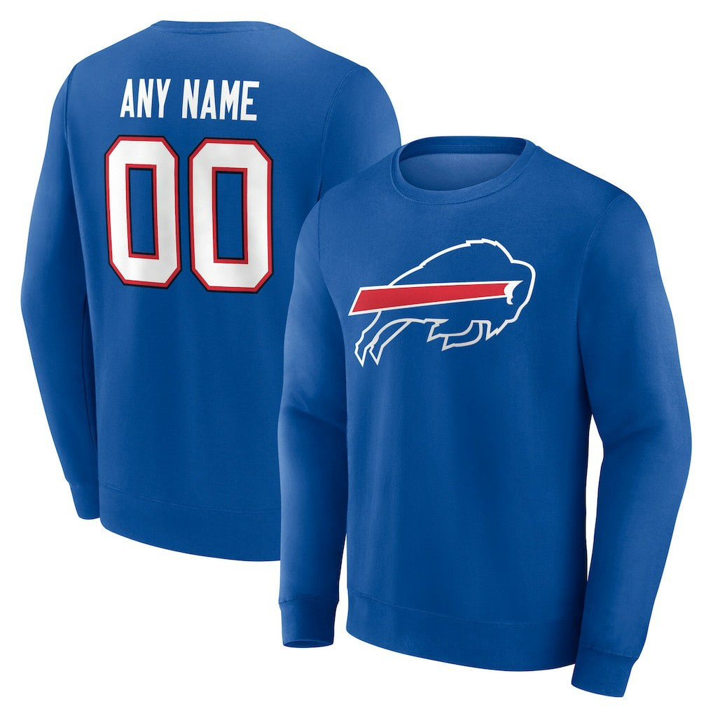 Buffalo Bills Team Authentic Personalized Name & Number Sweatshirt Royal | NFL
