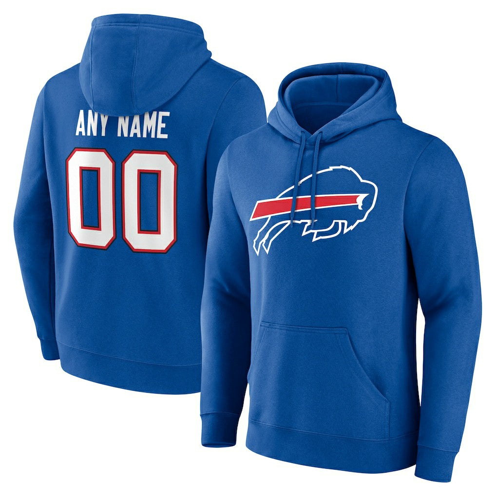 Buffalo Bills Team Authentic Personalized Name & Number Hoodie Royal | NFL
