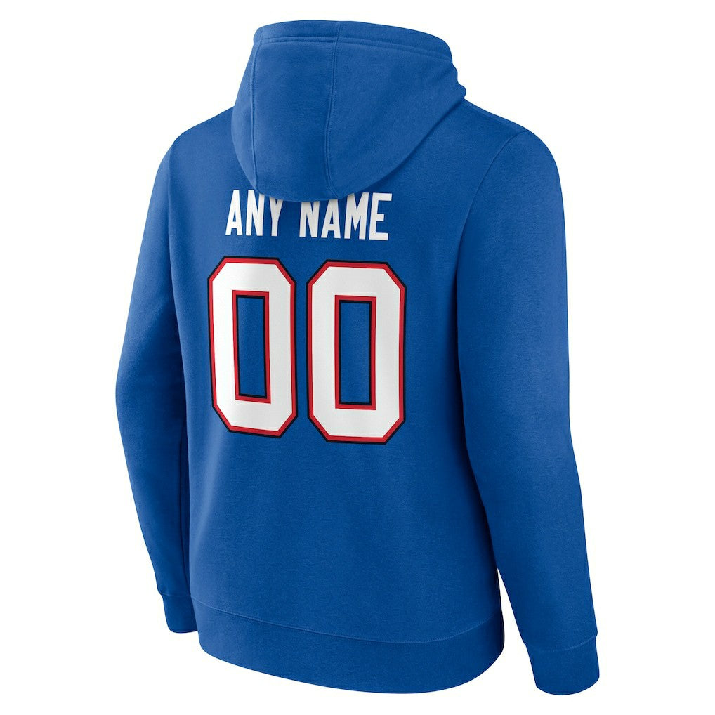 Buffalo Bills Team Authentic Personalized Name & Number Hoodie Royal | NFL