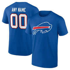 Buffalo Bills Team Authentic Personalized Name & Number T-Shirt Royal | NFL