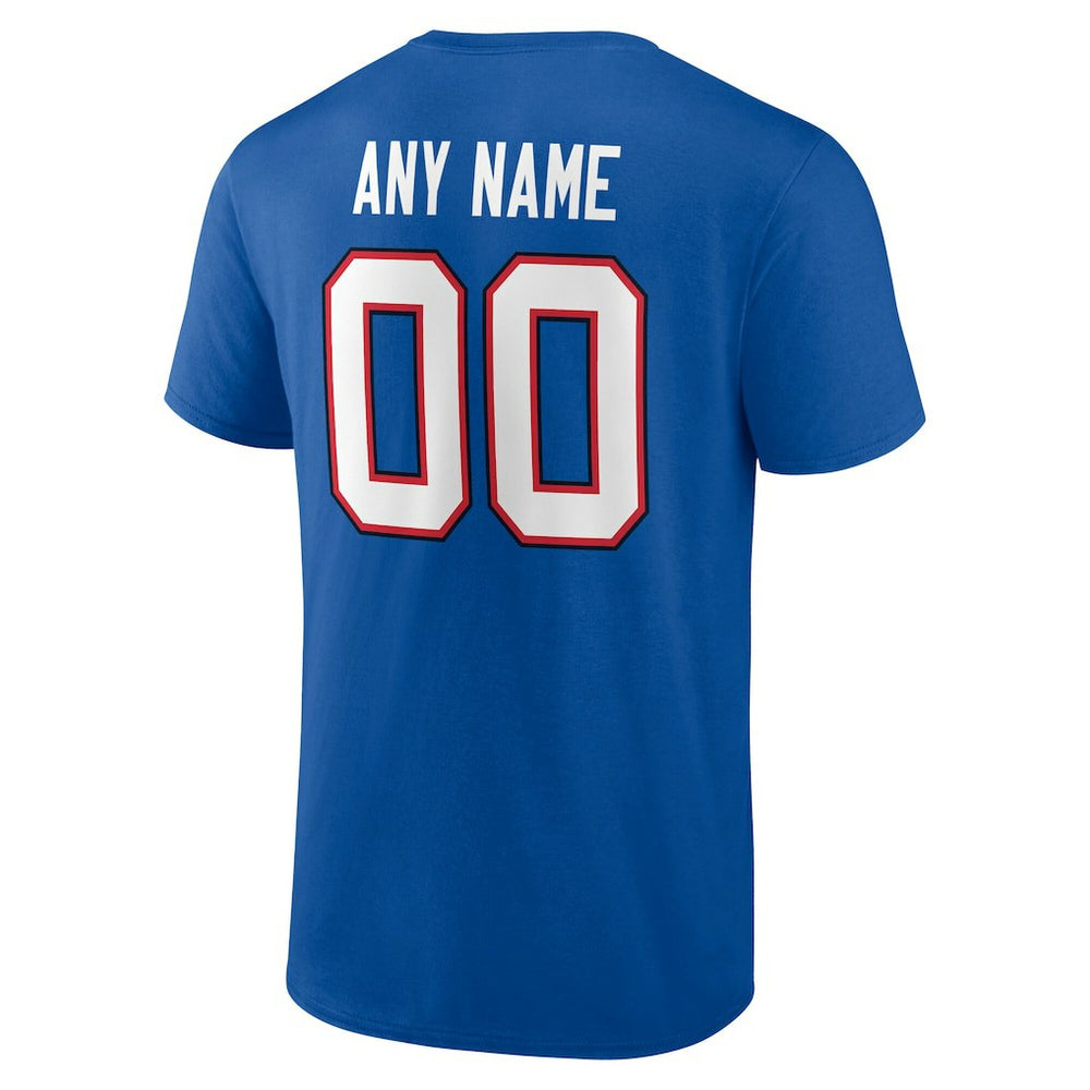 Buffalo Bills Team Authentic Personalized Name & Number T-Shirt Royal | NFL