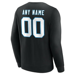 Carolina Panthers Team Authentic Personalized Name & Number Sweatshirt Black | NFL