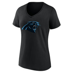 Carolina Panthers Women's Team Authentic Personalized Name & Number V-Neck T-Shirt Black | NFL