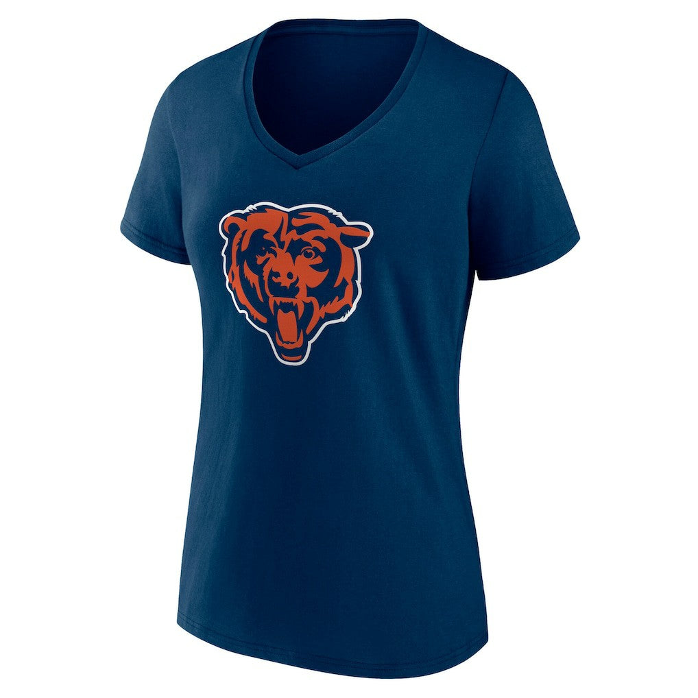 Chicago Bears Women's Team Authentic Personalized Name & Number V-Neck T-Shirt Navy | NFL