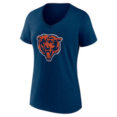 Chicago Bears Women's Team Authentic Personalized Name & Number V-Neck T-Shirt Navy | NFL