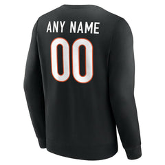 Cincinnati Bengals Team Authentic Personalized Name & Number Sweatshirt Black | NFL