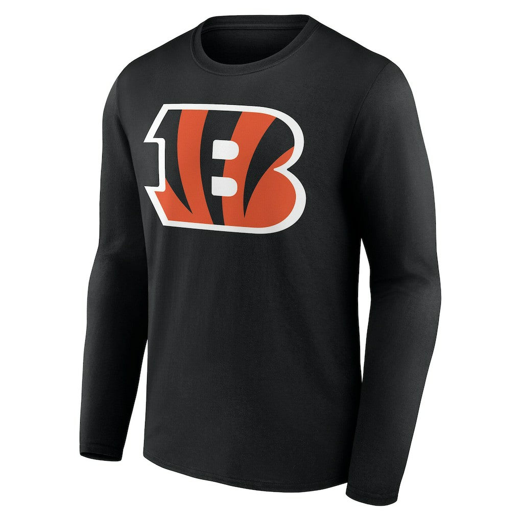 Cincinnati Bengals Team Authentic Personalized Name & Number Long Sleeve T-Shirt Black | NFL