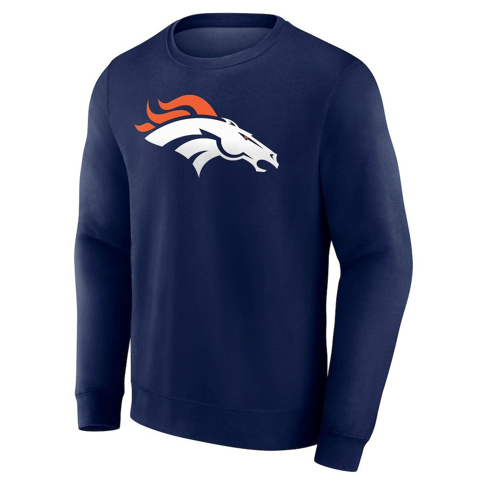 Denver Broncos Team Authentic Personalized Name & Number Sweatshirt Navy | NFL