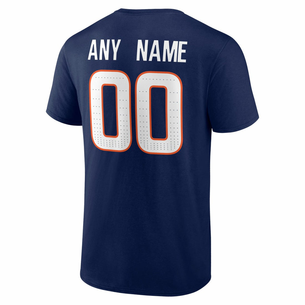 Denver Broncos Team Authentic Personalized Name & Number T-Shirt Navy | NFL
