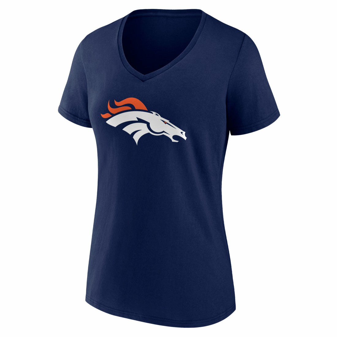 Denver Broncos Women's Team Authentic Personalized Name & Number V-Neck T-Shirt Navy | NFL