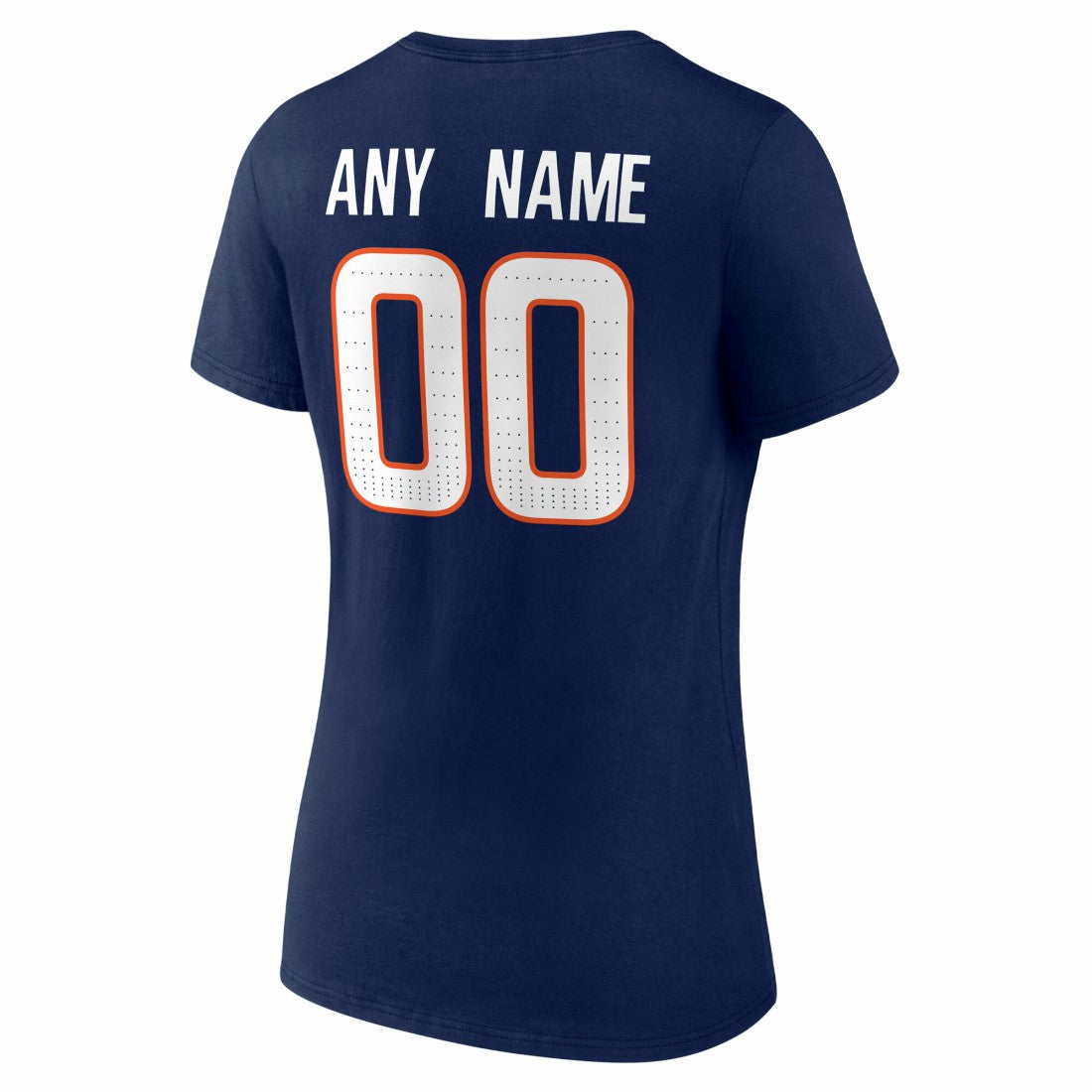 Denver Broncos Women's Team Authentic Personalized Name & Number V-Neck T-Shirt Navy | NFL