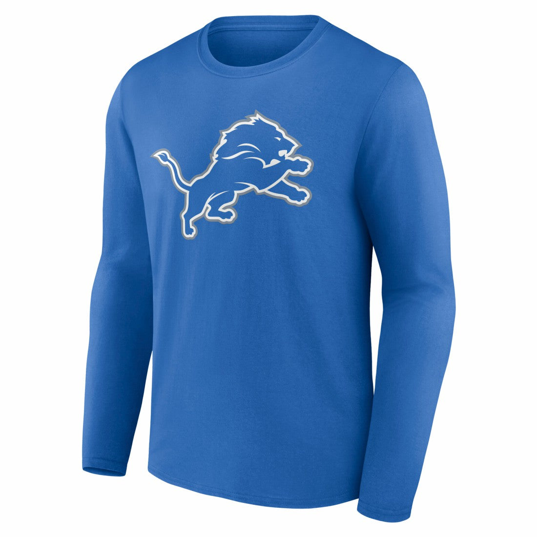 Detroit Lions Team Authentic Personalized Name & Number Long Sleeve T-Shirt Blue | NFL