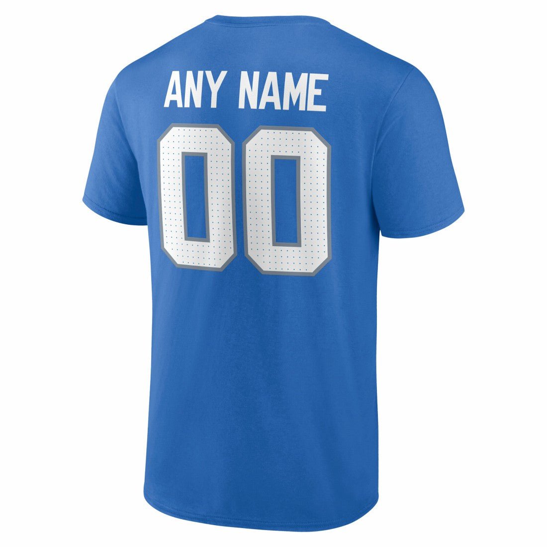Detroit Lions Team Authentic Personalized Name & Number T-Shirt Blue | NFL