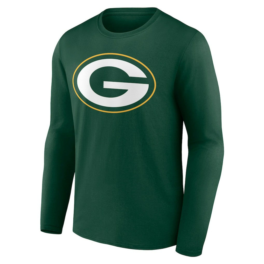 Green Bay Packers Team Authentic Personalized Name & Number Long Sleeve T-Shirt Green | NFL
