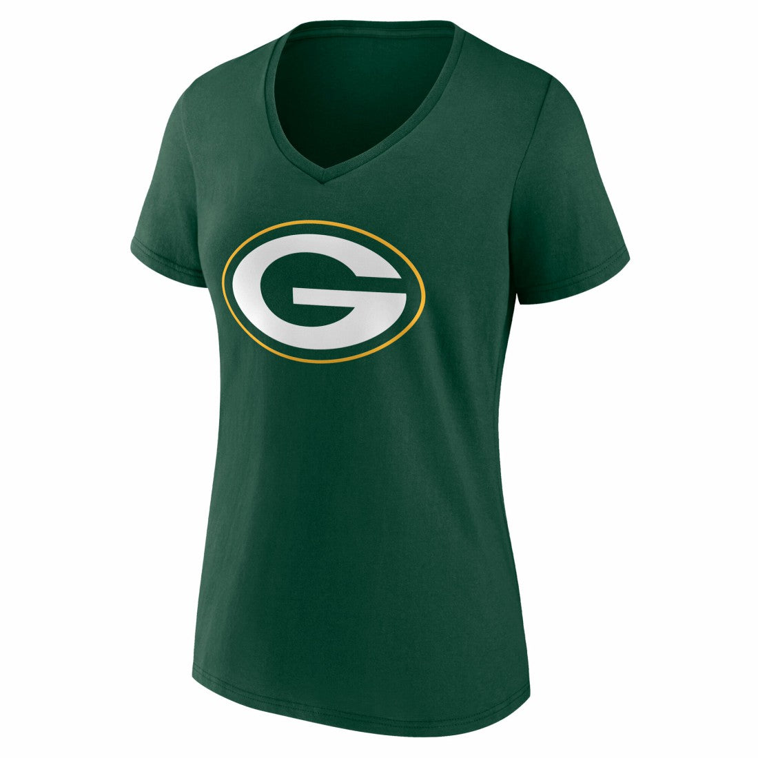 Green Bay Packers Women's Team Authentic Personalized Name & Number V-Neck T-Shirt Green | NFL