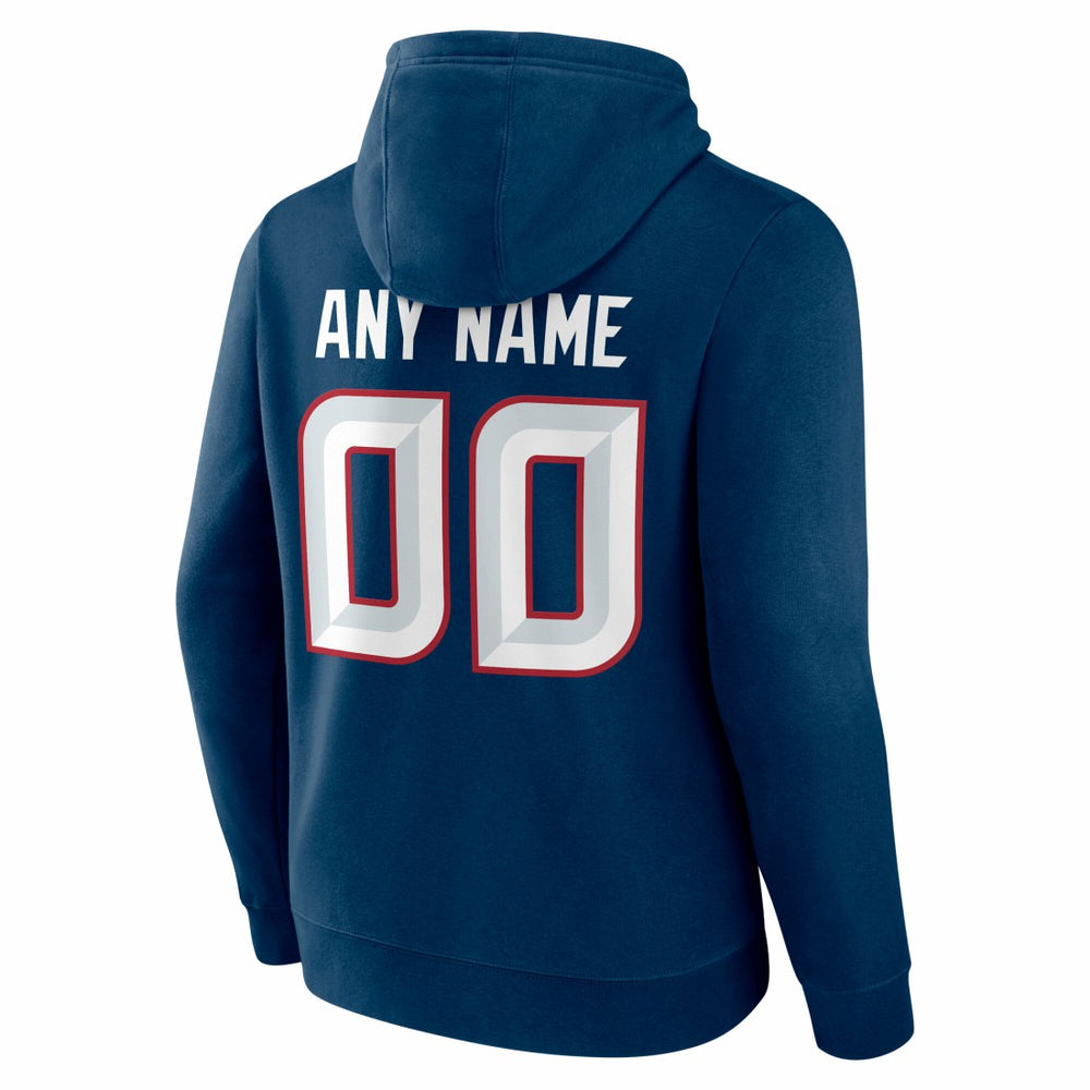 Houston Texans Team Authentic Personalized Name & Number Hoodie Navy | NFL