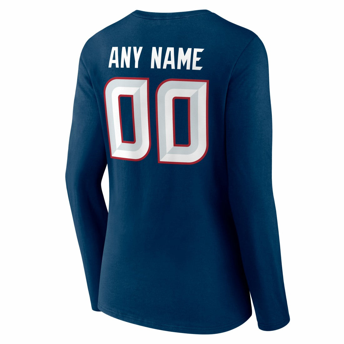 Houston Texans Women's Team Authentic Personalized Name & Number Long Sleeve V-Neck T-Shirt Navy | NFL