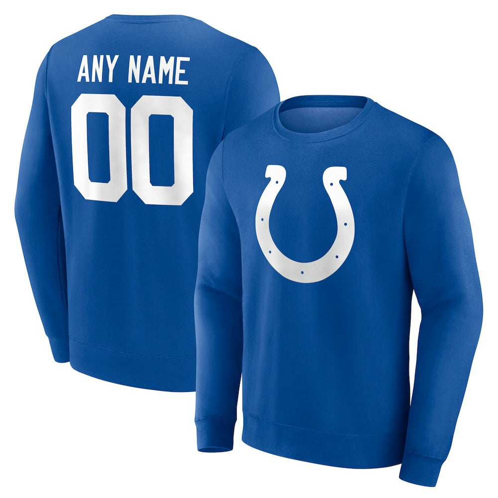 Indianapolis Colts Team Authentic Personalized Name & Number Sweatshirt Royal | NFL