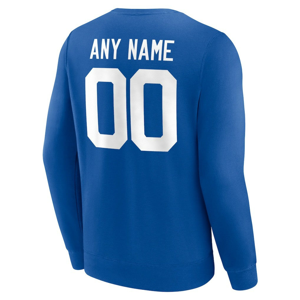 Indianapolis Colts Team Authentic Personalized Name & Number Sweatshirt Royal | NFL