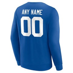 Indianapolis Colts Team Authentic Personalized Name & Number Sweatshirt Royal | NFL