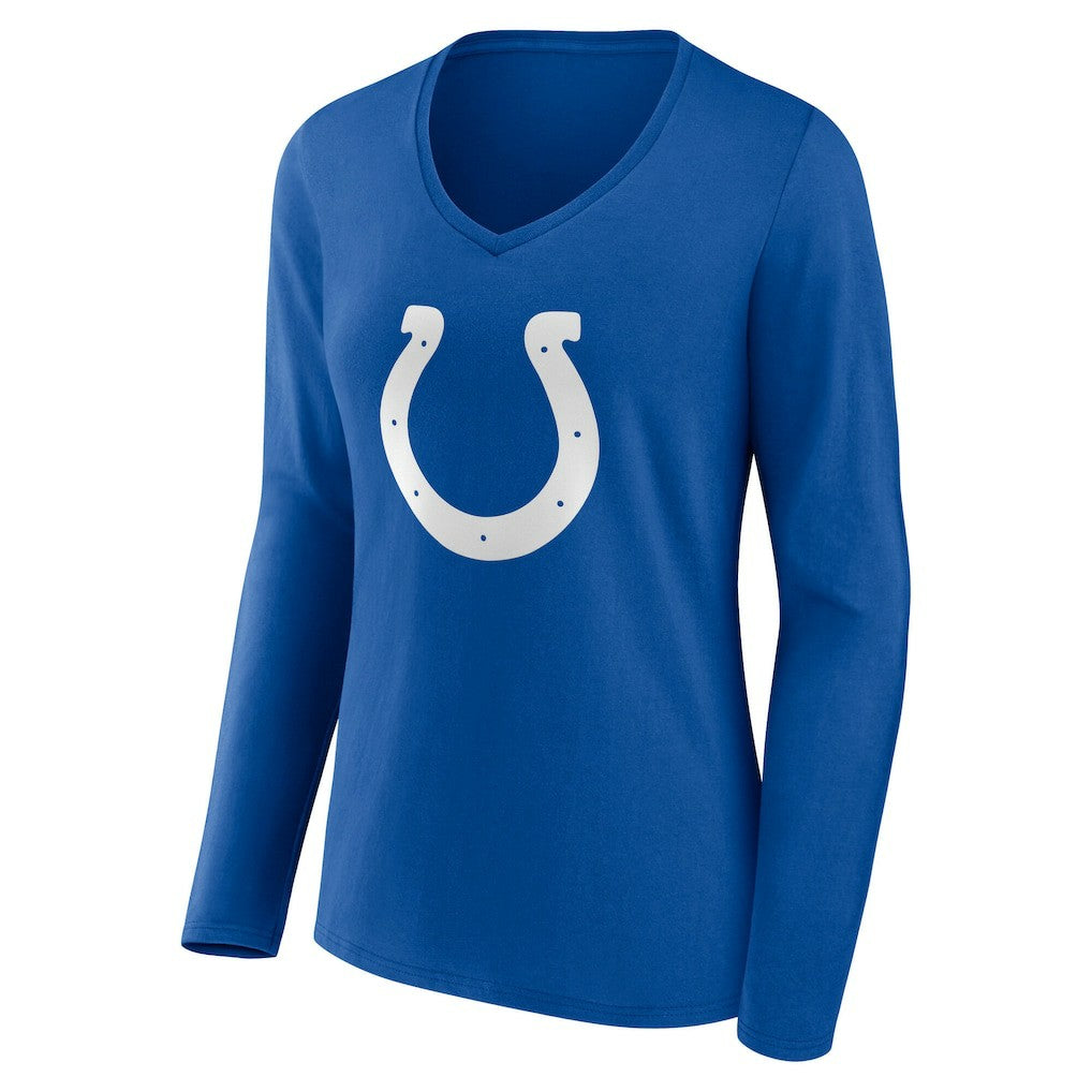 Indianapolis Colts Women's Team Authentic Personalized Name & Number Long Sleeve V-Neck T-Shirt Royal | NFL
