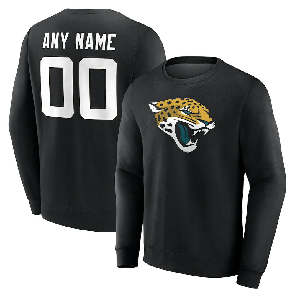 Jacksonville Jaguars Team Authentic Personalized Name & Number Sweatshirt Black | NFL