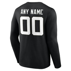 Jacksonville Jaguars Team Authentic Personalized Name & Number Long Sleeve T-Shirt Black | NFL