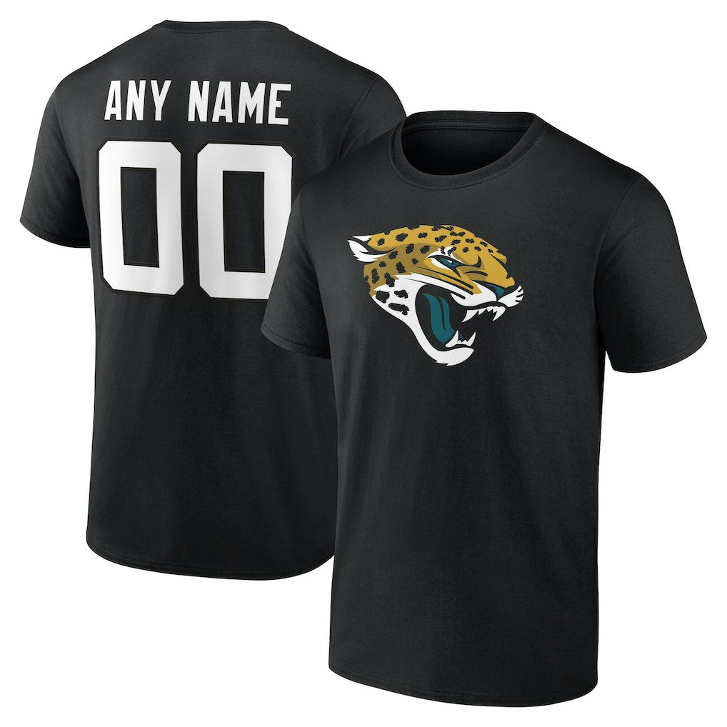 Jacksonville Jaguars Team Authentic Personalized Name & Number T-Shirt Black | NFL