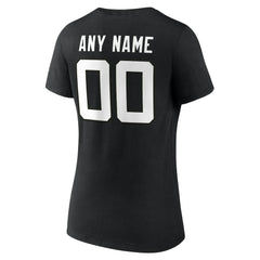 Jacksonville Jaguars Women's Team Authentic Personalized Name & Number V-Neck T-Shirt Black | NFL