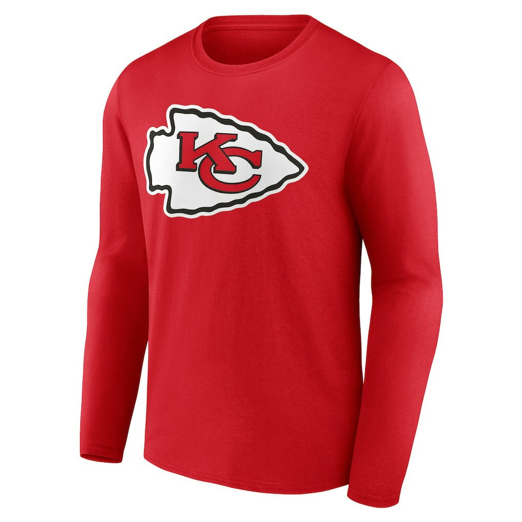 Kansas City Chiefs Team Authentic Personalized Name & Number Long Sleeve T-Shirt Red | NFL