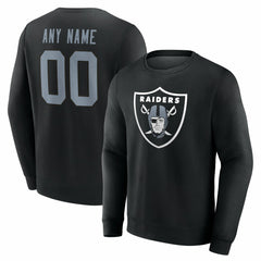 Las Vegas Raiders Team Authentic Personalized Name & Number Sweatshirt Black | NFL